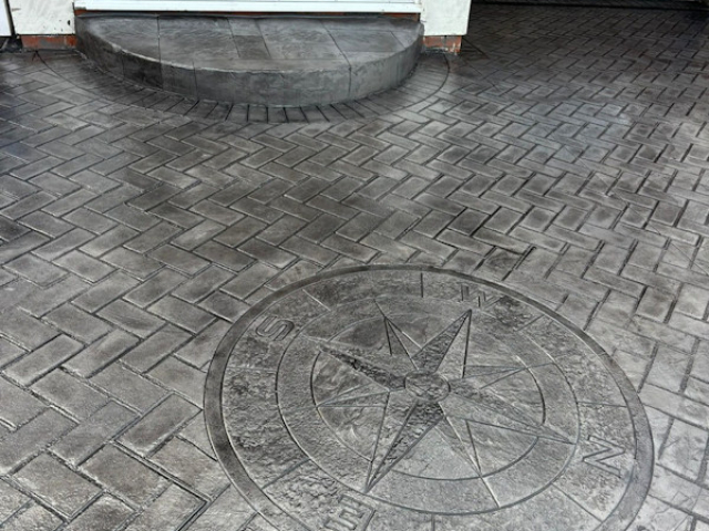 New Pattern Imprinted Concrete Driveway in Cheadle Stockport