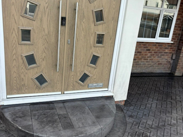 New Pattern Imprinted Concrete Driveway in Cheadle Stockport