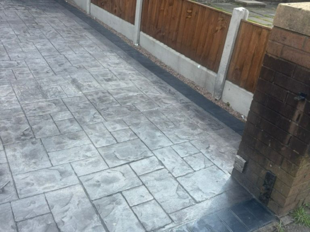 New Pattern Imprinted Concrete Driveway in Harpurhey