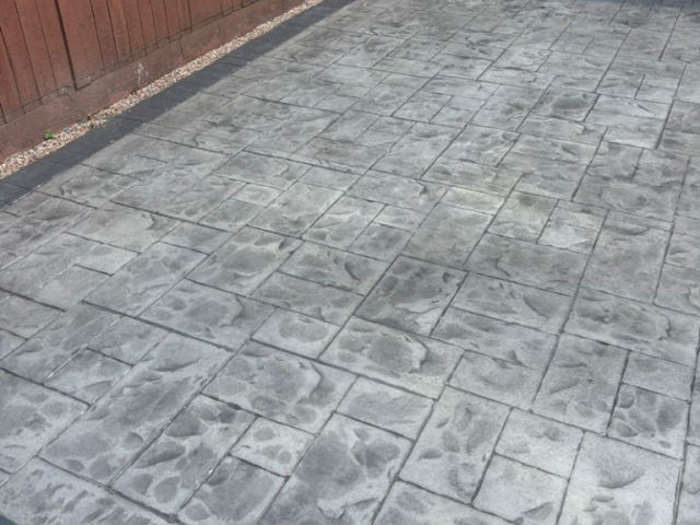 New Pattern Imprinted Concrete Driveway in Harpurhey
