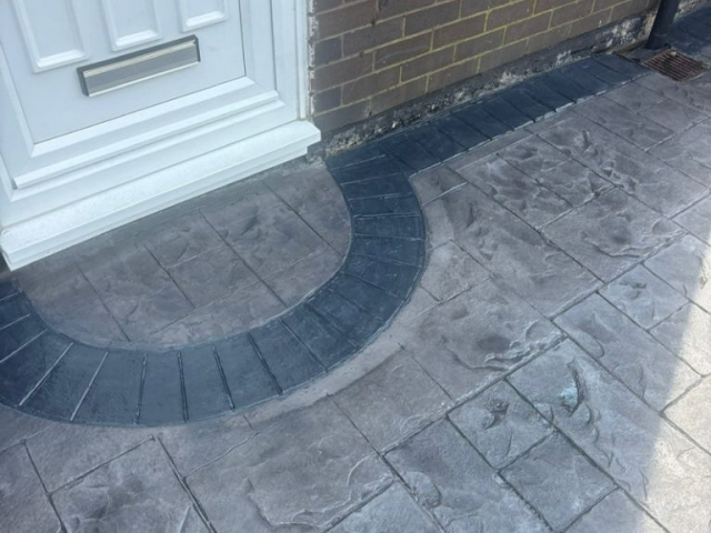 New Pattern Imprinted Concrete Driveway in Harpurhey