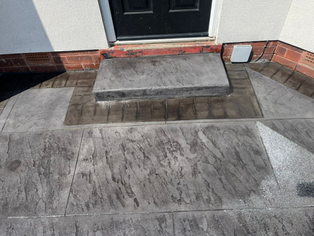New Pattern Imprinted Concrete Driveway in Salford