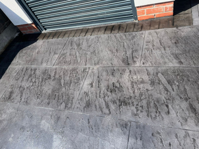 New Pattern Imprinted Concrete Driveway in Salford