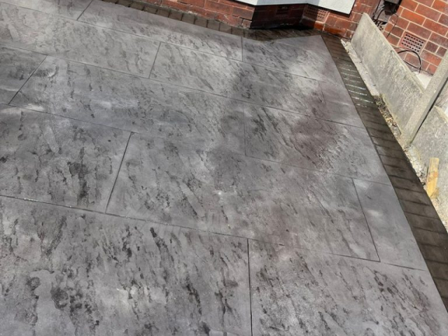 New Pattern Imprinted Concrete Driveway in Salford