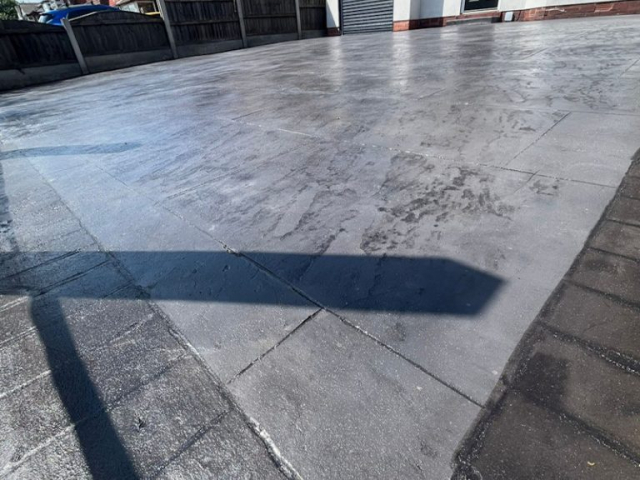 New Pattern Imprinted Concrete Driveway in Salford