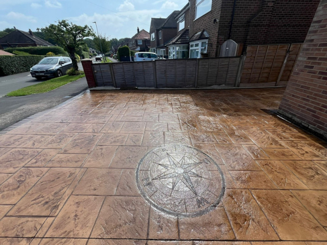 New Pattern Imprinted Concrete Driveway in Wythenshawe