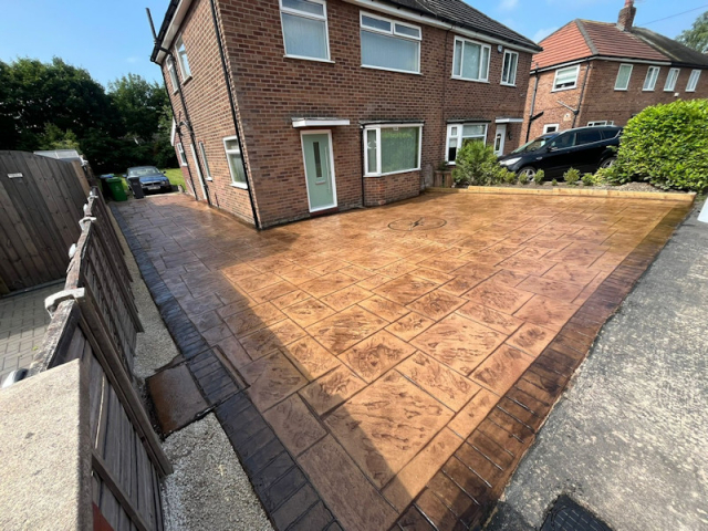 New Pattern Imprinted Concrete Driveway in Wythenshawe