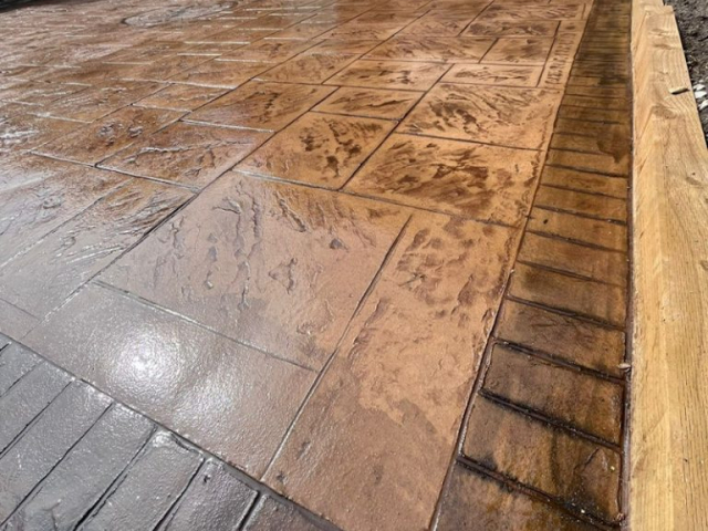 New Pattern Imprinted Concrete Driveway in Wythenshawe