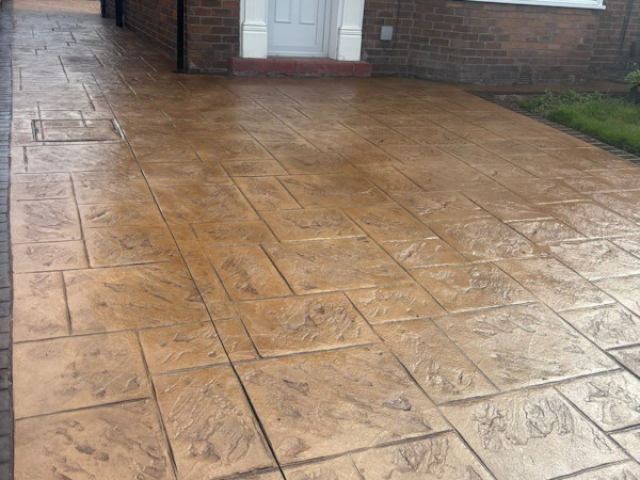 New Pattern Imprinted Concrete Driveway in Cheadle Hulme New Pattern Imprinted Concrete Driveway in Cheadle Hulme