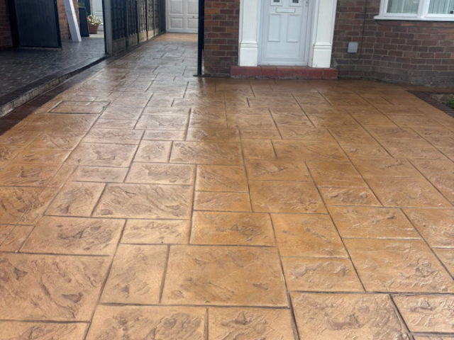 New Pattern Imprinted Concrete Driveway in Cheadle Hulme New Pattern Imprinted Concrete Driveway in Cheadle Hulme