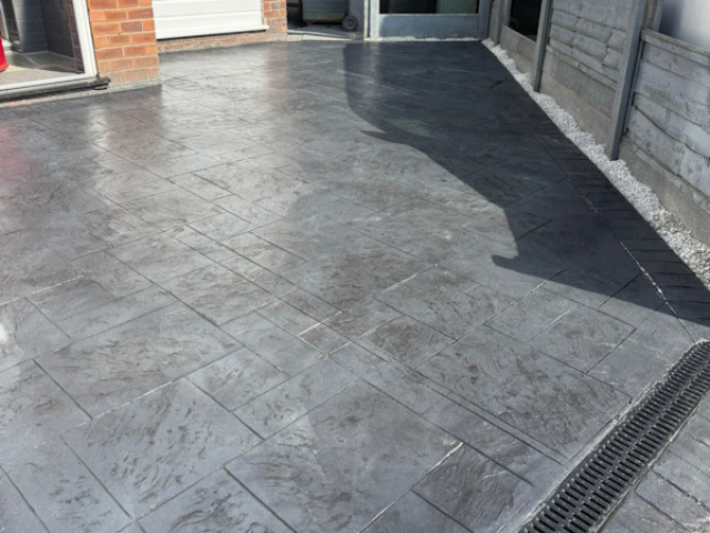 New Pattern Imprinted Concrete Driveway in Urmston New Pattern Imprinted Concrete Driveway in Urmston