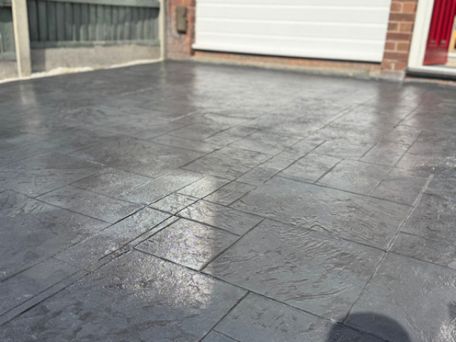 New Pattern Imprinted Concrete Driveway in Urmston New Pattern Imprinted Concrete Driveway in Urmston