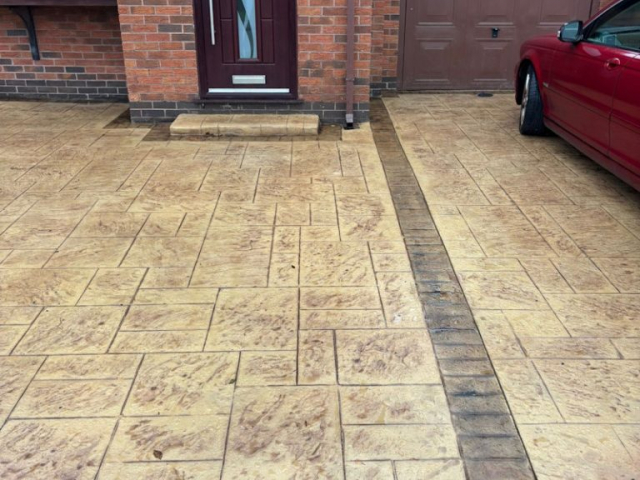 New Pattern Imprinted Concrete Driveway in Droylsden New Pattern Imprinted Concrete Driveway in Droylsden