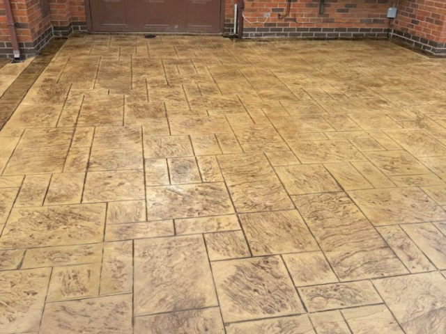 New Pattern Imprinted Concrete Driveway in Droylsden New Pattern Imprinted Concrete Driveway in Droylsden
