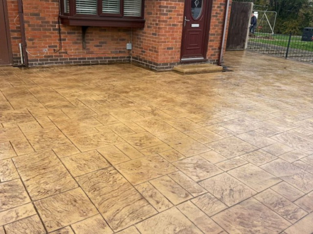 New Pattern Imprinted Concrete Driveway in Droylsden New Pattern Imprinted Concrete Driveway in Droylsden