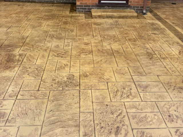 New Pattern Imprinted Concrete Driveway in Droylsden New Pattern Imprinted Concrete Driveway in Droylsden