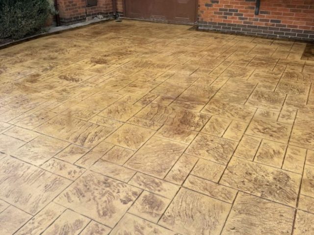 New Pattern Imprinted Concrete Driveway in Droylsden New Pattern Imprinted Concrete Driveway in Droylsden