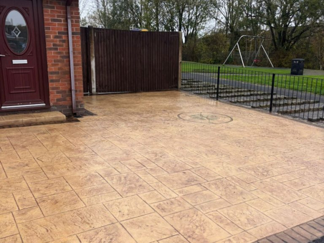 New Pattern Imprinted Concrete Driveway in Droylsden New Pattern Imprinted Concrete Driveway in Droylsden