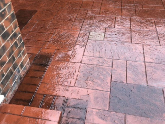 New Pattern Imprinted Concrete Driveway in Droylsden, Manchester