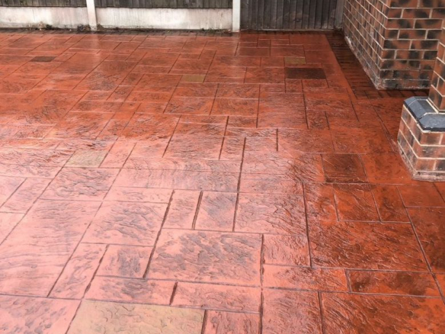 New Pattern Imprinted Concrete Driveway in Droylsden, Manchester