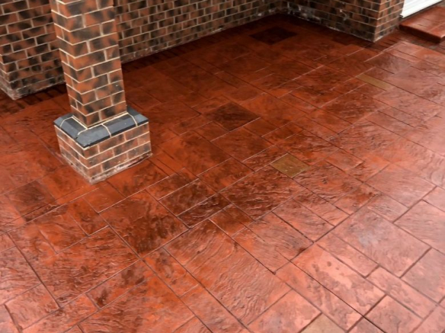 New Pattern Imprinted Concrete Driveway in Droylsden, Manchester