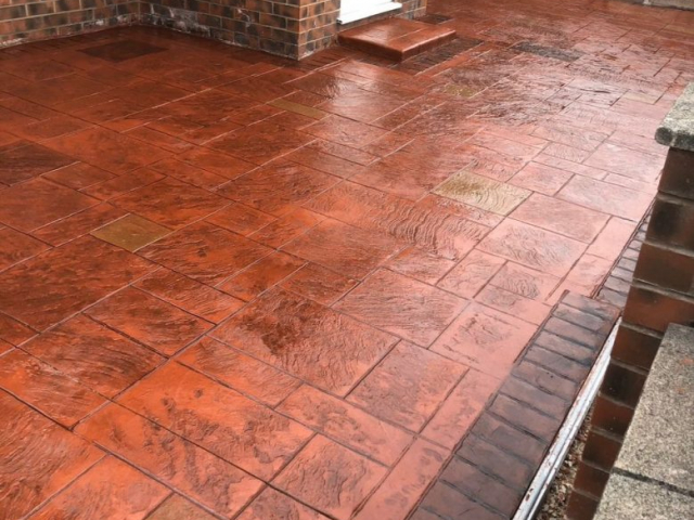 New Pattern Imprinted Concrete Driveway in Droylsden, Manchester