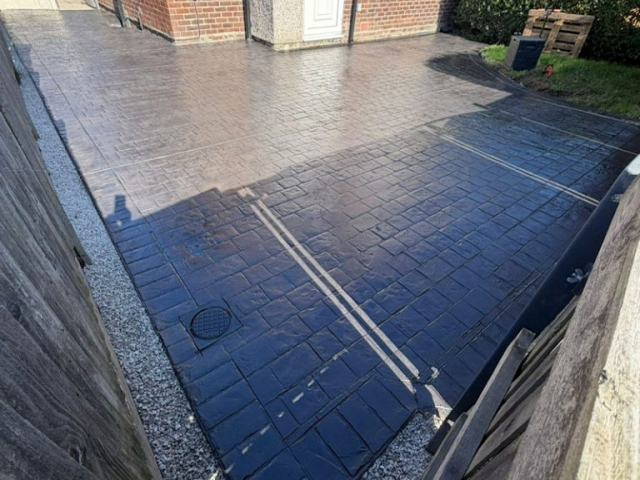 Pattern Imprinted Concrete Driveway in Wythenshaw Pattern Imprinted Concrete Driveway in Wythenshaw