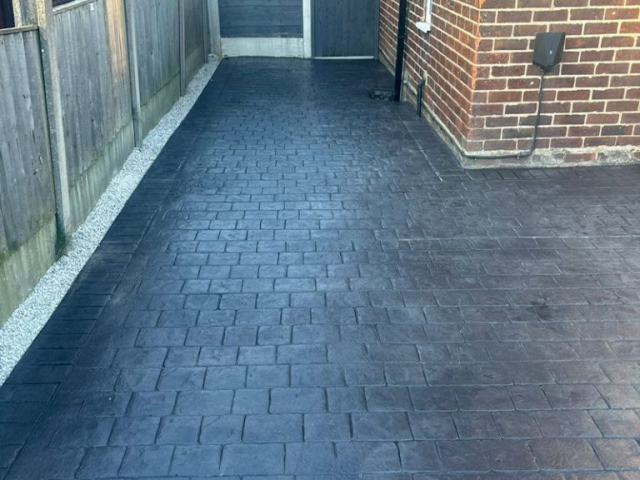 Pattern Imprinted Concrete Driveway in Wythenshaw Pattern Imprinted Concrete Driveway in Wythenshaw