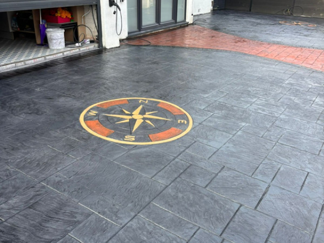 New Pattern Imprinted Concrete Driveway in Northenden Manchester